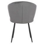 ΠΟΛΥΘΡΟΝΑΚΙ JIYA ΜΕ ΓΚΡΙ ΒΕΛΟΥΔΟ & ΜΑΥΡΟ ΜΕΤΑΛΛΙΚΟ ΣΚΕΛΕΤΟ HM8728.01 60x60x85 εκ. - Image 6