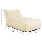 ΠΟΥΦ BLOOM ΑΔΙΑΒΡΟΧΟ HM5111.11 ΜΠΕΖ 106x70x61Υ εκ. - Image 2