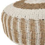ΠΟΥΦ ΣΚΑΜΠΟ SARONI HM7851.01 SEAGRASS ΣΕ ΦΥΣΙΚΟ-ΛΕΥΚΟ ΧΡΩΜΑ Φ60x35Yεκ. - Image 3