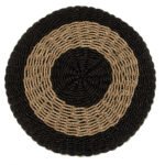 ΠΟΥΦ ΣΚΑΜΠΟ SARONI HM7851.02 SEAGRASS ΣΕ ΦΥΣΙΚΟ-ΜΑΥΡΟ ΧΡΩΜΑ Φ60x35Yεκ. - Image 5