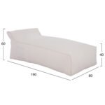 ΠΟΥΦ ΞΑΠΛΩΣΤΡΑ WADELIN HM5774.11 ΜΕ TEXTILINE ΛΕΥΚΟ 190x80x40-60Υ εκ. - Image 2