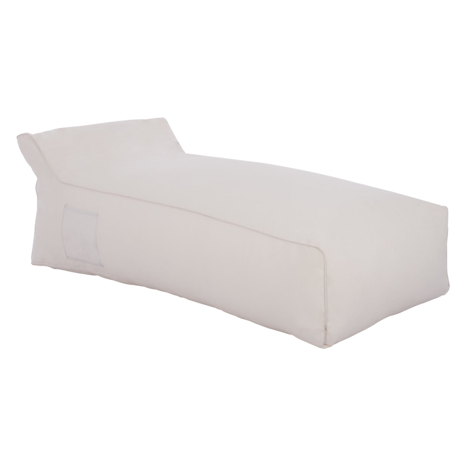 poyf-xaplostra-wadelin-fb9577411-me-text ΠΟΥΦ ΞΑΠΛΩΣΤΡΑ WADELIN HM5774.11 ΜΕ TEXTILINE ΛΕΥΚΟ 190x80x40-60Υ εκ. - Image 1