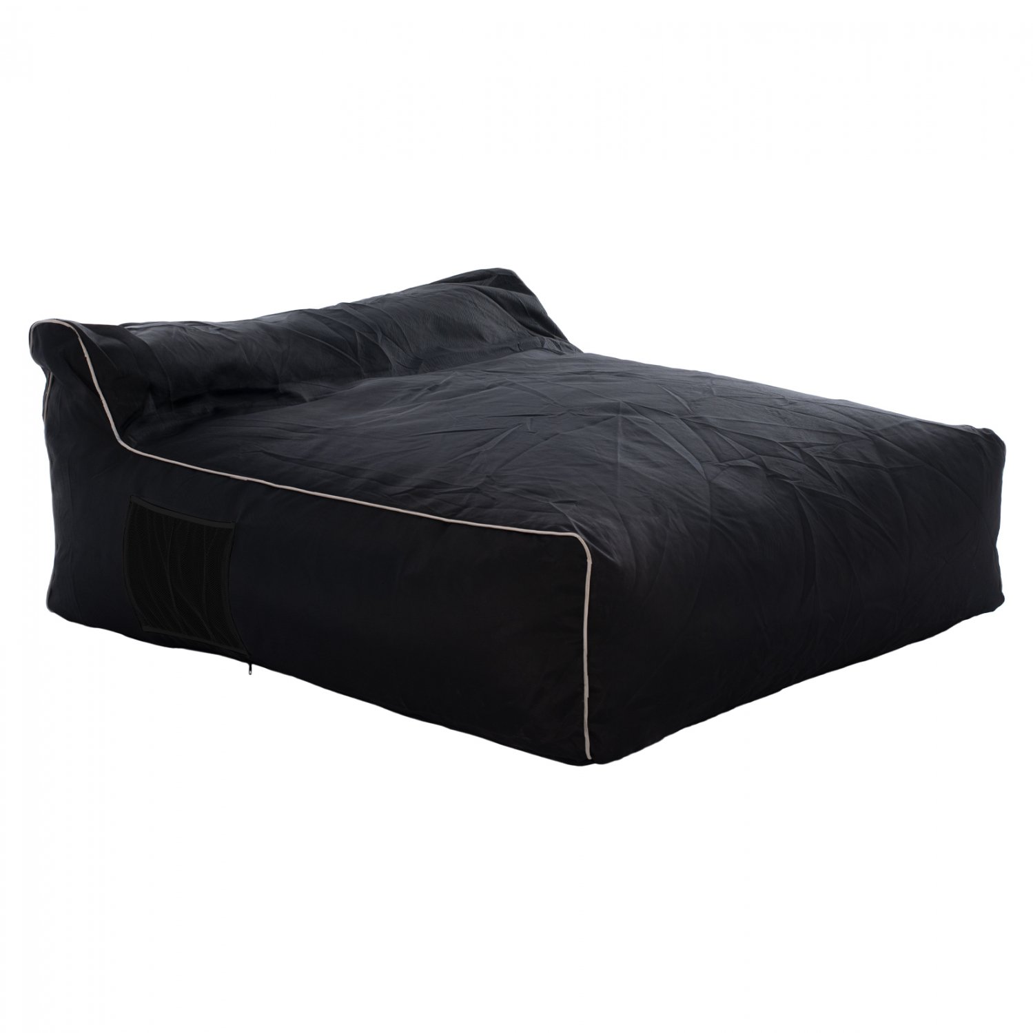 poyf-yamin-dyo-atomon-me-textilene-600gr ΠΟΥΦ YAMIN ΔΥΟ ΑΤΟΜΩΝ ΜΕ TEXTILENE 600gr/m2 2X1 ΜΑΥΡΟ ΚΑΙ ΛΕΥΚΟ ΡΕΛΙ HM5773.12 140x140x40-60Υ εκ. - Image 1