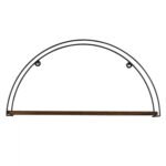 ΡΑΦΙ ΤΟΙΧΟΥ ΑΠΟ ΞΥΛΟ ΕΛΑΤΟΥ ΚΑΙ ΜΑΥΡΟ ΜΕΤΑΛΛΟ HM9112.01 60x15x30Υ εκ. - Image 5