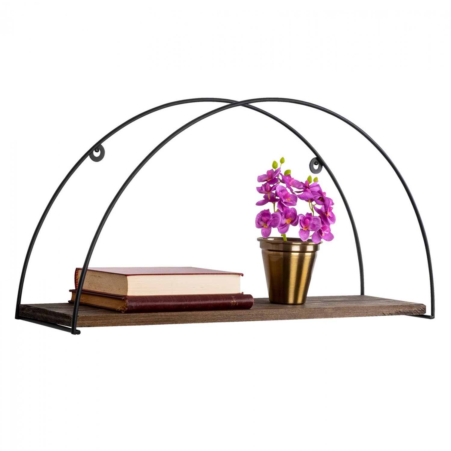 rafi-toichoy-apo-xylo-elatoy-kai-mayro-m ΡΑΦΙ ΤΟΙΧΟΥ ΑΠΟ ΞΥΛΟ ΕΛΑΤΟΥ ΚΑΙ ΜΑΥΡΟ ΜΕΤΑΛΛΟ HM9112.01 60x15x30Υ εκ. - Image 1