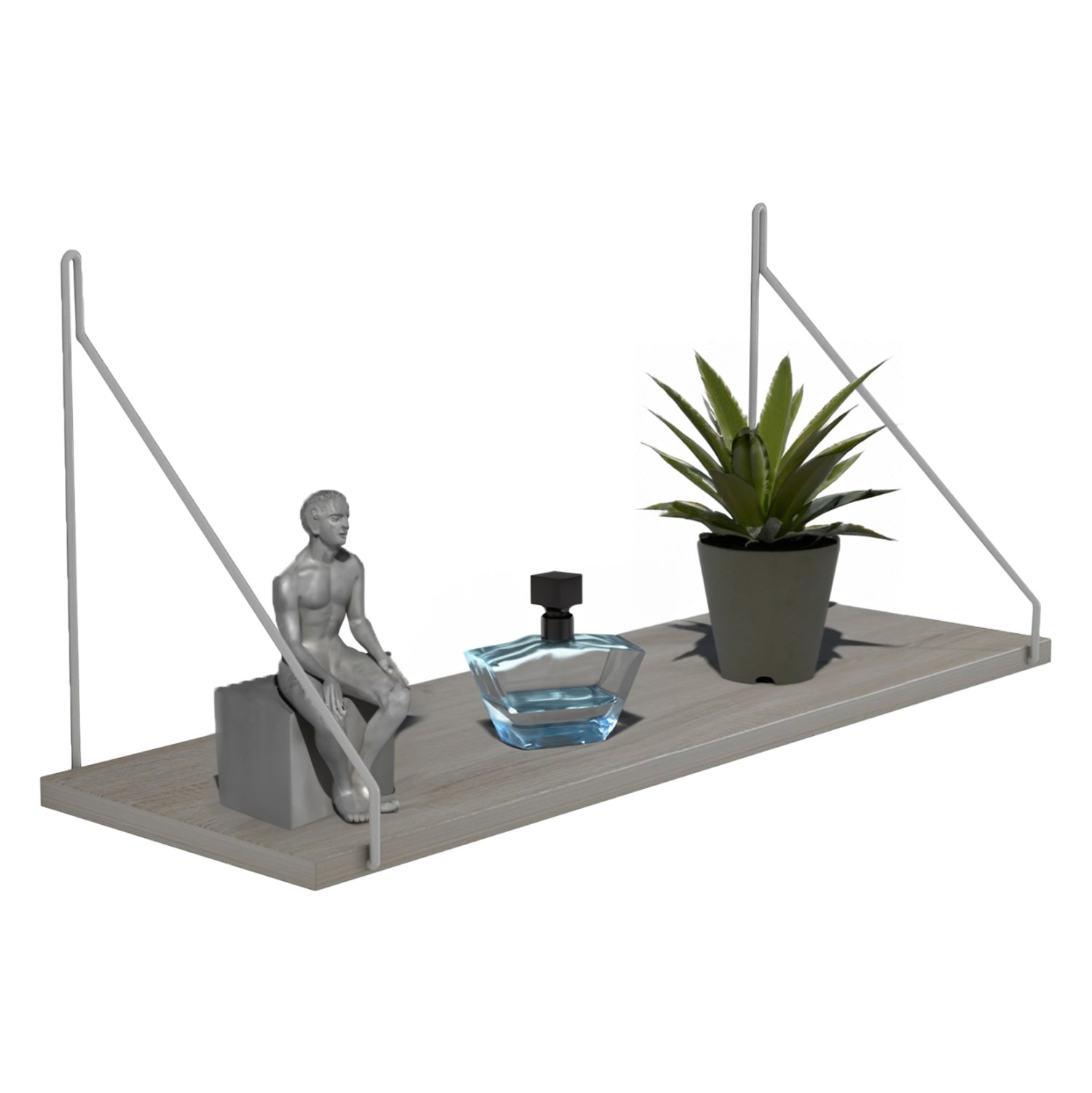 rafi-toichoy-melaminis-fb9918314-sonama- ΡΑΦΙ ΤΟΙΧΟΥ AGILAN ΜΕΛΑΜΙΝΗΣ HM9183.14 SONΟMA-ΛΕΥΚΟ 72x20x27Yεκ. - Image 1