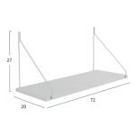 ΡΑΦΙ ΤΟΙΧΟΥ AGILAN ΜΕΛΑΜΙΝΗΣ HM9183.15 ΛΕΥΚΟ 72x20x27Y εκ. - Image 2