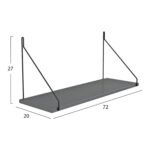 ΡΑΦΙ ΤΟΙΧΟΥ AGILAN ΜΕΛΑΜΙΝΗΣ HM9183.20 ΓΚΡΙ 72x20x27Y εκ. - Image 2