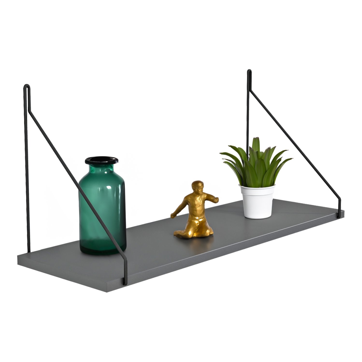 rafi-toichoy-melaminis-fb9918320-gkri-72 ΡΑΦΙ ΤΟΙΧΟΥ AGILAN ΜΕΛΑΜΙΝΗΣ HM9183.20 ΓΚΡΙ 72x20x27Y εκ. - Image 1