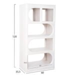 ΡΑΦΙΕΡΑ ΚΟΜΜΟ HANDYR HM9706 ΜΑΣΙΦ ΞΥΛΟ MANGO ΣΕ ΛΕΥΚΟ ΧΡΩΜΑ 60x35x120Υεκ. - Image 2