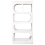 ΡΑΦΙΕΡΑ ΚΟΜΜΟ HANDYR HM9706 ΜΑΣΙΦ ΞΥΛΟ MANGO ΣΕ ΛΕΥΚΟ ΧΡΩΜΑ 60x35x120Υεκ. - Image 3