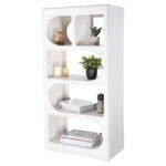 ΡΑΦΙΕΡΑ ΚΟΜΜΟ HANDYR HM9706 ΜΑΣΙΦ ΞΥΛΟ MANGO ΣΕ ΛΕΥΚΟ ΧΡΩΜΑ 60x35x120Υεκ. - Image 4