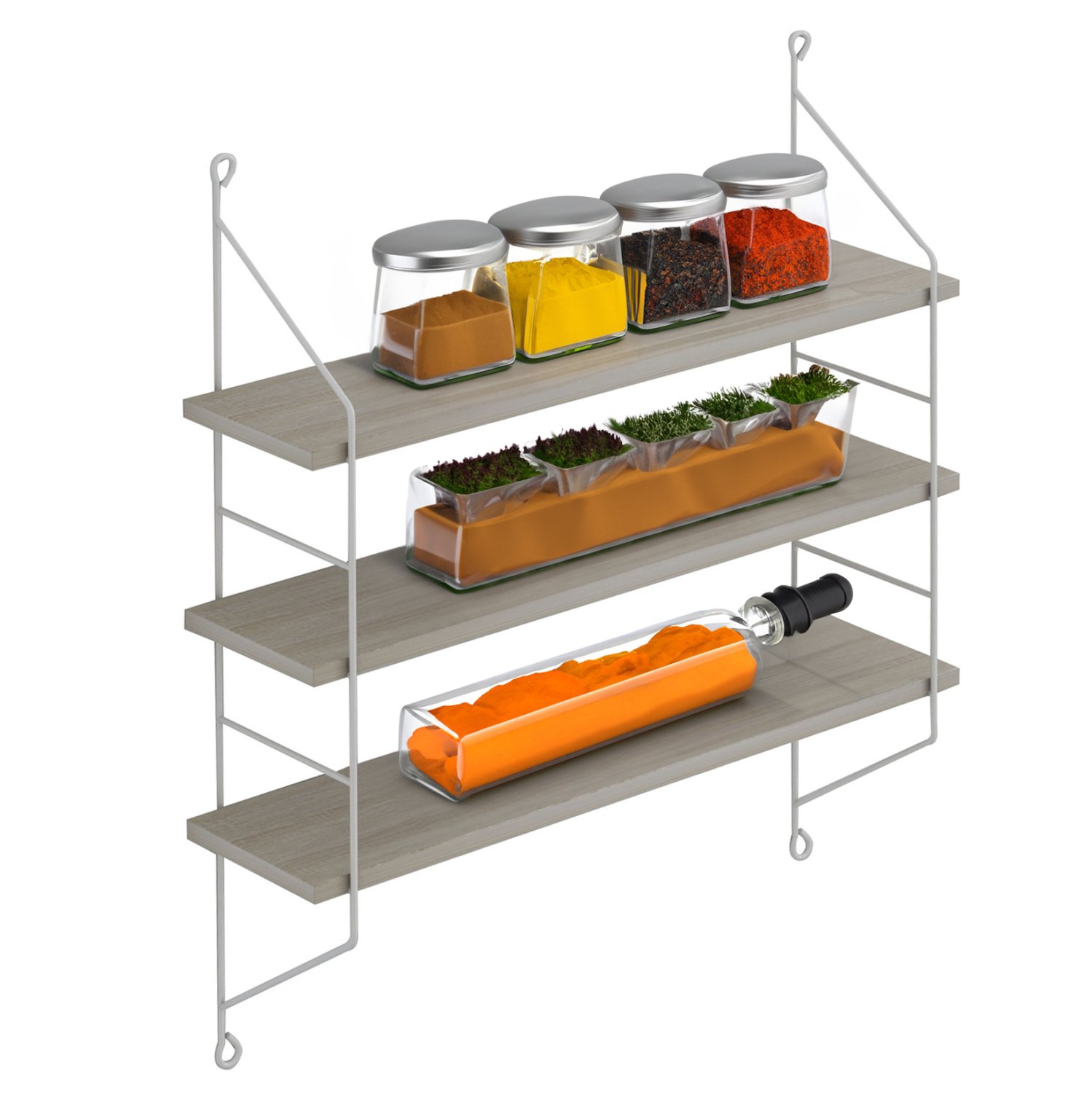 rafiera-toichoy-achala-melaminis-fb99185 ΡΑΦΙΕΡΑ ΤΟΙΧΟΥ ACHALA ΜΕΛΑΜΙΝΗΣ HM9185.14 SONOMA 60x15x68Y εκ. - Image 1