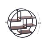 ΡΑΦΙΕΡΑ ΤΟΙΧΟΥ QUINN ΜΕ ΒΑΣΕΙΣ ΜΕΛΑΜΙΝΗΣ ΚΑΙ ΜΕΤΑΛΛΙΚΟ ΣΚΕΛΕΤΟ HM8612 Φ60x24 εκ. - Image 2