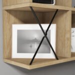 ΡΑΦΙΕΡΑ ΤΟΙΧΟΥ ΜΕΛΑΜΙΝΗΣ HM9520.01 ΣΕ ΦΥΣΙΚΟ OAK ΧΡΩΜΑ 60x24x60Y εκ. - Image 4