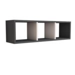 ΡΑΦΙΕΡΑ ΤΟΙΧΟΥ ΜΕΛΑΜΙΝΗΣ ΓΚΡΙ & ΛΕΥΚΟ HM9228.13 90x22x25,6Υ εκ. - Image 4