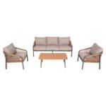 ΣΑΛΟΝΙ ΕΞΩΤ.ΧΩΡΟΥ 4ΤΜΧ MAERLY HM6056.04 ΑΛΟΥΜΙΝΙΟ ΣΑΜΠΑΝΙ-ΣΥΝΘ.ΣΧΟΙΝΙ-ΜΠΕΖ ΜΑΞΙΛΑΡΙΑ - Image 5