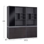 ΣΕΤ 2 ΤΜΧ ΒΙΒΛΙΟΘΗΚΗ ΓΡΑΦΕΙΟΥ ΕΠΑΓΓΕΛΜΑΤΙΚΗ ROSEWOOD HM11200 - Image 2