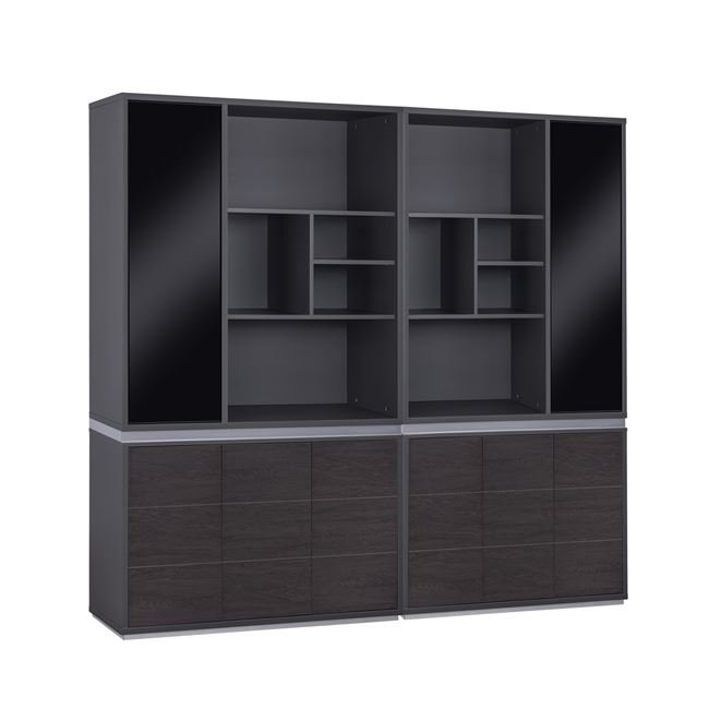 set-2-tmch-bibliothiki-grafeioy-epaggelm ΣΕΤ 2 ΤΜΧ ΒΙΒΛΙΟΘΗΚΗ ΓΡΑΦΕΙΟΥ ΕΠΑΓΓΕΛΜΑΤΙΚΗ ROSEWOOD HM11199 - Image 1