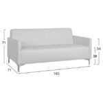 ΣΕΤ 2 ΤΜΧ ΚΑΝΑΠΕΣ 3ΘΕΣΙΟΣ ΚΑΙ 2ΘΕΣΙΟΣ NELLIE HM11274.02 ΛΕΥΚΟ ΧΡΩΜΑ - Image 2