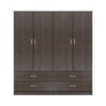 ΣΕΤ 2 ΤΜΧ ΝΤΟΥΛΑΠΑ 4ΦΥΛΛΗ ΜΕ 4 ΣΥΡΤΑΡΙΑ ZEBRANO 160X42X181 HM11349.01