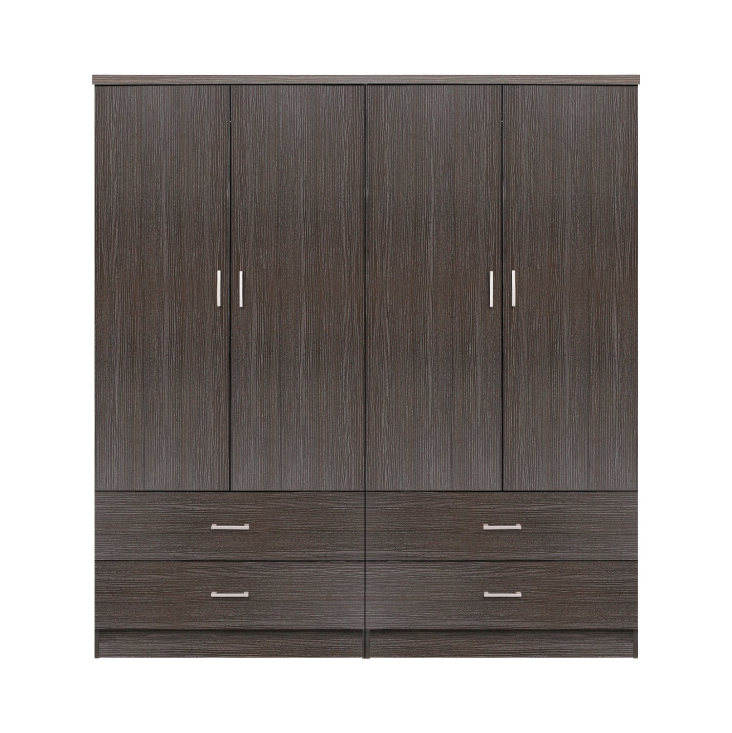 set-2-tmch-ntoylapa-4fylli-me-4-syrtaria ΣΕΤ 2 ΤΜΧ ΝΤΟΥΛΑΠΑ 4ΦΥΛΛΗ ΜΕ 4 ΣΥΡΤΑΡΙΑ ZEBRANO 160X42X181 HM11349.01 - Image 1