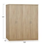 ΣΕΤ 2 ΤΜΧ ΝΤΟΥΛΑΠΑ 4ΦΥΛΛΗ SONAMA 160X42X181 HM11350.02 - Image 2