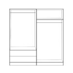 ΣΕΤ 2 ΤΜΧ ΝΤΟΥΛΑΠΑ 4ΦΥΛΛΗ ZEBRANO 160X42X181 HM11351.01 - Image 3