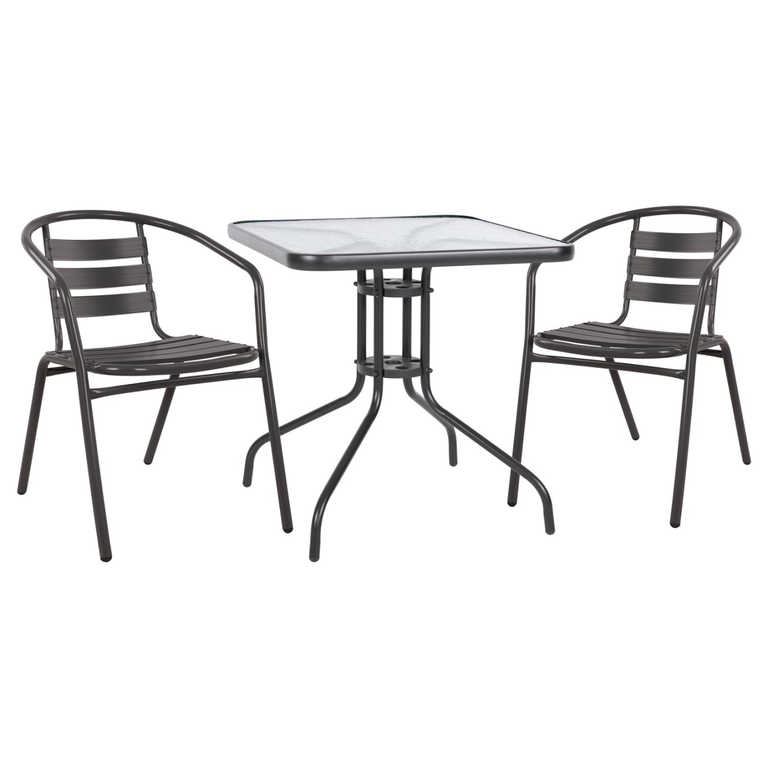 set-3tmch-me-trapezi-70ch70ch72y-polythr ΣΕΤ 3ΤΜΧ ΜΕ ΤΡΑΠΕΖΙ FIGO 70Χ70Χ72Υ & ΠΟΛΥΘΡΟΝΕΣ LAURA ΓΚΡΙ ΧΡΩΜΑ HM10469 - Image 1