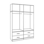 ΣΕΤ 4 ΤΜΧ ΝΤΟΥΠΑΛΑ 4ΦΥΛΛΗ ΜΕ ΠΑΤΑΡΙ ΚΑΙ 4 ΣΥΡΤΑΡΙΑ SONAMA 160X42X241 HM11352.02 - Image 3