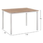 ΣΕΤ 5ΤΜΧ ΤΡΑΠΕΖΙ 110X70Χ76 SONAMA & ΚΑΡΕΚΛΕΣ VEGAS ΛΕΥΚΟ ΚΑΘΙΣΜΑ HM11015 - Image 2