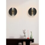 ΣΕΤ ΑΠΛΙΚΕΣ ΤΟΙΧΟΥ 2ΤΜΧ ΞΥΛΙΝΕΣ ΑΠΟ MDF ΜΑΥΡΟ HM7381.03 19,5x16,5x19,5Υ εκ. - Image 2