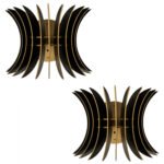 ΣΕΤ ΑΠΛΙΚΕΣ ΤΟΙΧΟΥ 2ΤΜΧ ΞΥΛΙΝΕΣ ΑΠΟ MDF ΜΑΥΡΟ HM7380.03 28x20x20Υ εκ.