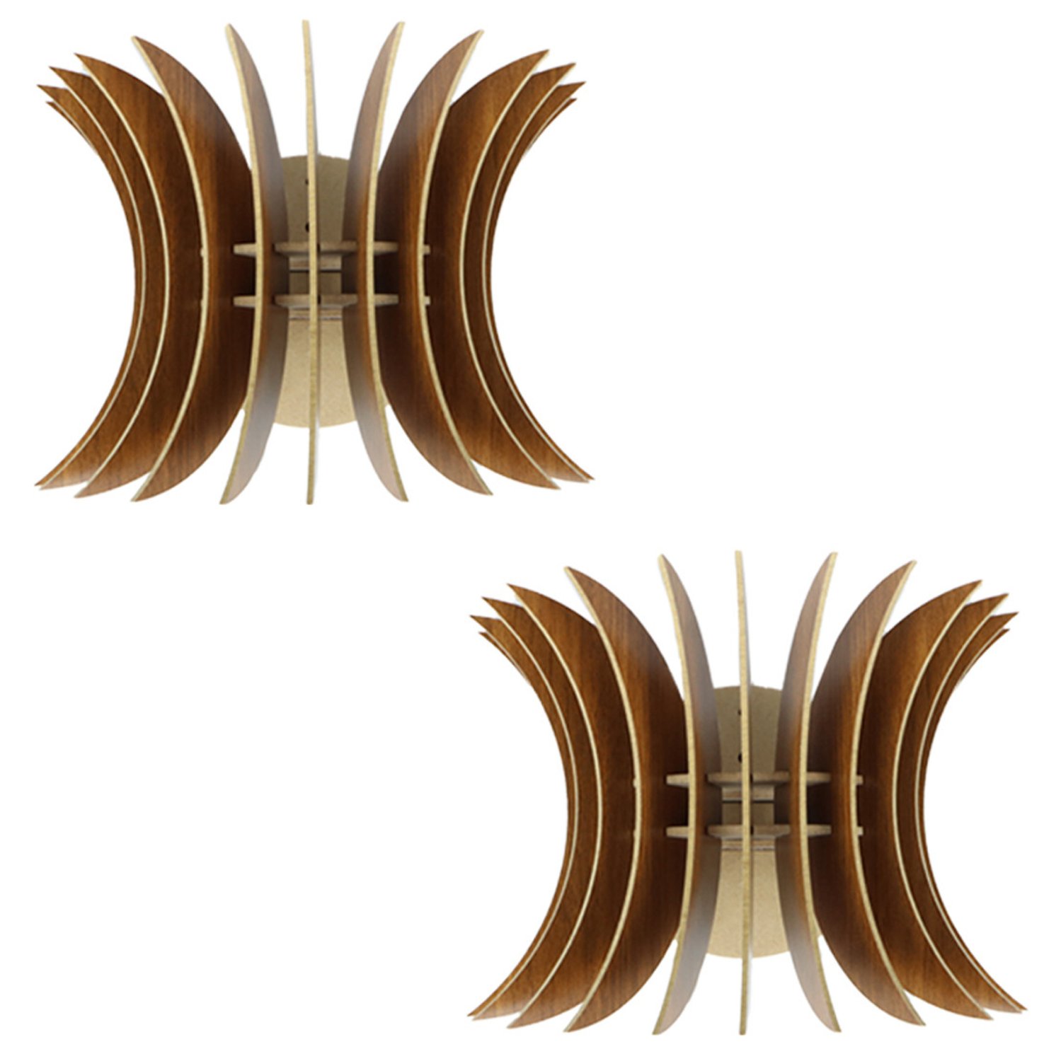 set-aplikes-toichoy-2tmch-xylines-apo-md ΣΕΤ ΑΠΛΙΚΕΣ ΤΟΙΧΟΥ 2ΤΜΧ ΞΥΛΙΝΕΣ ΑΠΟ MDF ΚΑΡΥΔΙ HM7380.02 28x20x20Υ εκ. - Image 1