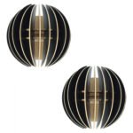 ΣΕΤ ΑΠΛΙΚΕΣ ΤΟΙΧΟΥ 2ΤΜΧ ΞΥΛΙΝΕΣ ΑΠΟ MDF ΜΑΥΡΟ HM7381.03 19,5x16,5x19,5Υ εκ.