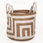 ΣΕΤ ΔΙΑΚΟΣΜΗΤΙΚΑ ΚΑΛΑΘΙΑ HM7846.01 ΑΠΟ MENDONG GRASS ΣΕ ΛΕΥΚΟ-ΦΥΣΙΚΟ Φ36x32-40Yεκ. - Image 3