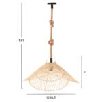 ΣΕΤ ΦΩΤΙΣΤΙΚΟ ΟΡΟΦΗΣ ΚΡΕΜΑΣΤΟ HM11925.02 ΣΧΟΙΝΙ ΚΑΙ ΦΥΣΙΚΟ RATTAN Φ58,5Χ131Υεκ. - Image 2