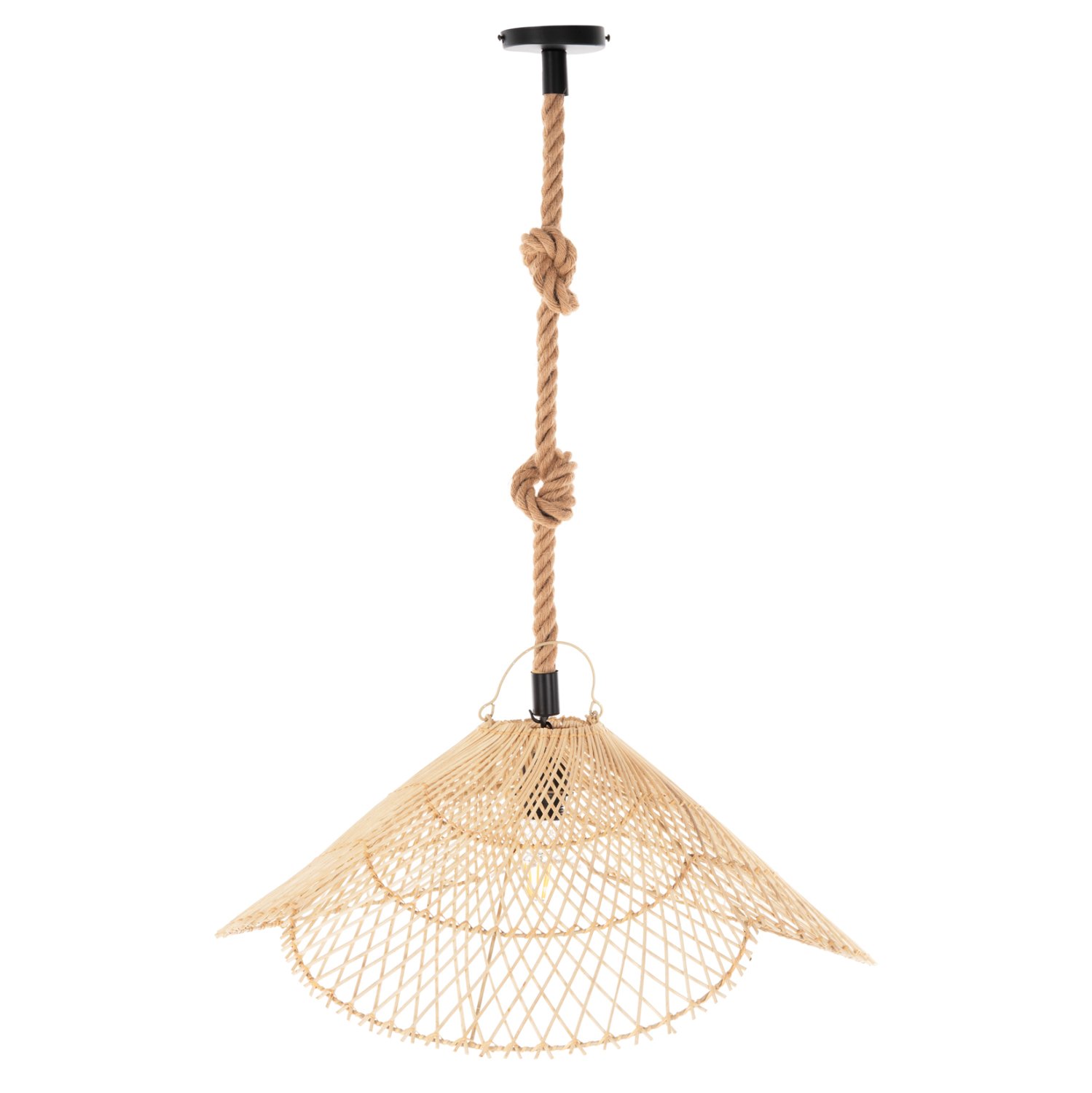 set-fotistiko-orofis-kremasto-fb91192502 ΣΕΤ ΦΩΤΙΣΤΙΚΟ ΟΡΟΦΗΣ ΚΡΕΜΑΣΤΟ HM11925.02 ΣΧΟΙΝΙ ΚΑΙ ΦΥΣΙΚΟ RATTAN Φ58,5Χ131Υεκ. - Image 1