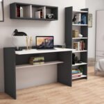 ΣΕΤ ΓΡΑΦΕΙΟΥ 3ΤΜΧ HM11776.13 ΜΕΛΑΜΙΝΗ ΣΕ ΓΚΡΙ ΚΑΙ ΛΕΥΚΟ ΧΡΩΜΑ - Image 2