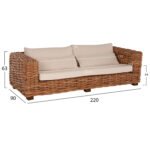ΣΕΤ ΣΑΛΟΝΙ ΕΞ.ΧΩΡΟΥ TROPEL HM9656 4ΤΜΧ ΦΥΣΙΚΟ RATTAN-ΞΥΛΟ ΜΑΟΝΙ-ΛΕΥΚΑ ΜΑΞΙΛΑΡΙΑ - Image 2