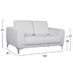 ΣΕΤ ΣΑΛΟΝΙΟΥ 2ΤΜΧ KENZIE ΜΕ ΛΕΥΚΟ PU HM11284.02 - Image 3