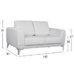 ΣΕΤ ΣΑΛΟΝΙΟΥ 3ΤΜΧ  KENZIE ΜΕ ΛΕΥΚΟ PU HM10329.01 - Image 3