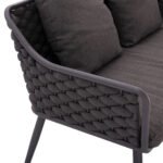 ΣΕΤ ΣΑΛΟΝΙΟΥ 4ΤΜΧ ΜΕ ΜΕΤΑΛΛΙΚΟ ΣΚΕΛΕΤΟ ΚΑΙ WICKER ΓΚΡΙ HM5711 - Image 6