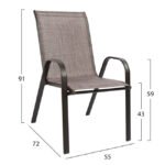 ΣΕΤ ΤΡΑΠΕΖΑΡΙΑ 3ΤΜΧ ΚΑΡΕΚΛΕΣ ΚΑΙ ΤΡΑΠΕΖΙ 60x60 HM5183.02 - Image 3