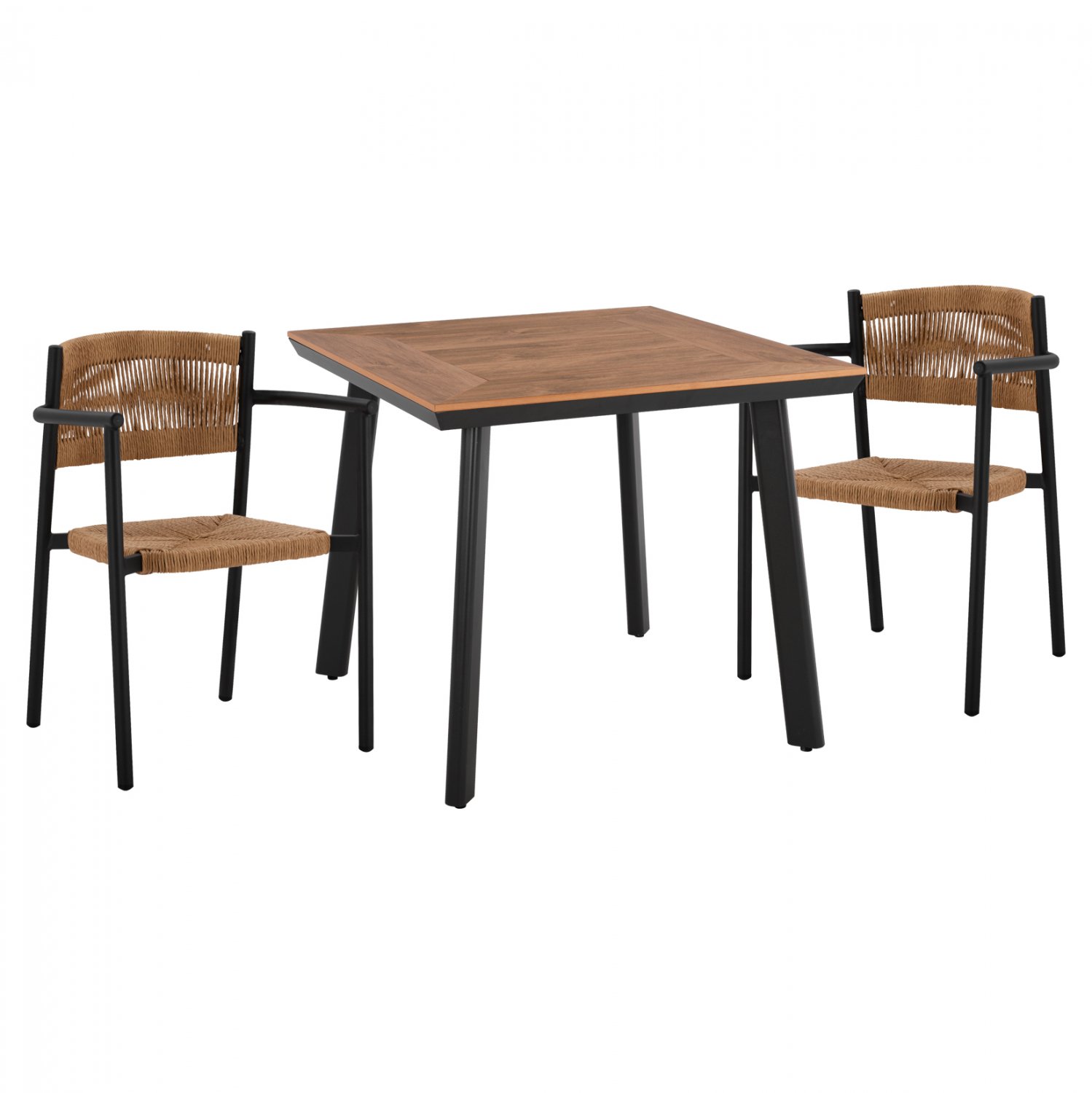 set-trapezaria-3tmch-trapezi-aloyminioy- ΣΕΤ ΤΡΑΠΕΖΑΡΙΑ 3ΤΜΧ ΤΡΑΠΕΖΙ ΑΛΟΥΜΙΝΙΟΥ 80X80 & ΠΟΛΥΘΡΟΝΕΣ ΑΝΘΡΑΚΙ HM11444 - Image 1