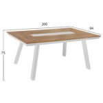 ΣΕΤ ΤΡΑΠΕΖΑΡΙΑ 7ΤΜΧ ΜΕ ΤΡΑΠΕΖΙ POLYWOOD 200Χ94 & ΠΟΛΥΘΡΟΝΕΣ ΛΕΥΚΕΣ HM11425 - Image 2