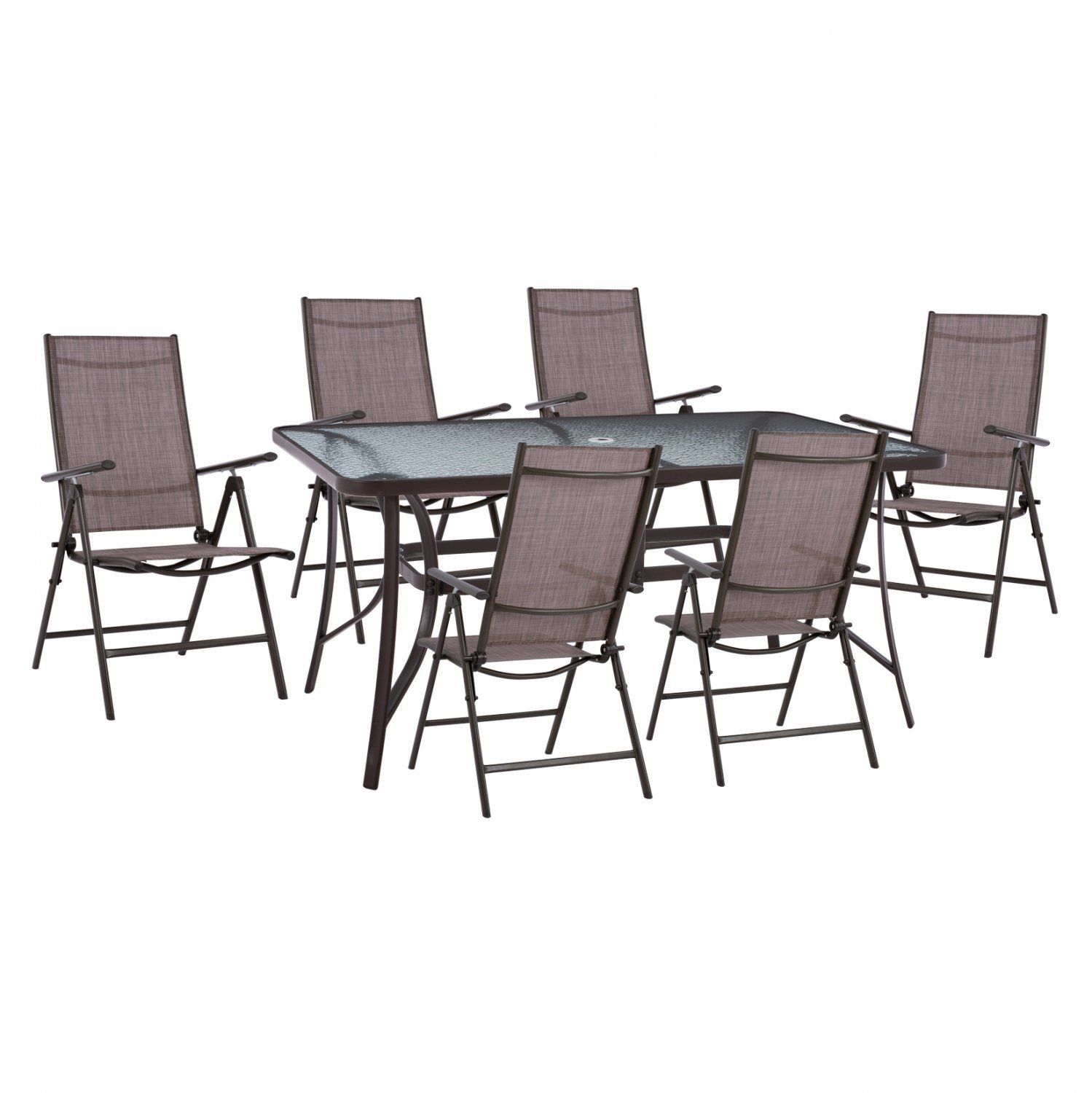 set-trapezaria-7tmch-trapezi-150ch90-pol ΣΕΤ ΤΡΑΠΕΖΑΡΙΑ 7ΤΜΧ ΤΡΑΠΕΖΙ BRUNO 150Χ90 & ΠΟΛΥΘΡΟΝΕΣ 7ΘΕΣΕΩΝ ΚΑΦΕ HM11489 - Image 1