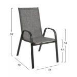 ΣΕΤ ΤΡΑΠΕΖΑΡΙΑ 7ΤΜΧ ΤΡΑΠΕΖΙ BRUNO 150X90 ΜΕ ΠΟΛΥΘΡΟΝΕΣ TEXTILINE ΓΚΡΙ HM11471 - Image 3