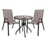 ΣΕΤ ΤΡΑΠΕΖΑΡΙΑΣ 3ΤΜΧ ΜΕ ΤΡΑΠΕΖΙ Φ70 & ΚΑΡΕΚΛΕΣ LEON ΚΑΦΕ HM5184.02