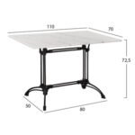 ΣΕΤ ΤΡΑΠΕΖΑΡΙΑΣ 5 TMX ΕΞΩΤΕΡΙΚΟΥ ΧΩΡΟΥ ΜΕ ΜΑΡΜΑΡΙΝΟ ΤΡΑΠΕΖΙ HM11717 - Image 3